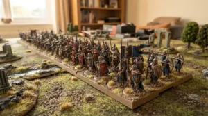Finished painted army displaying the capabilities of a resin vs FDM 3D printer for miniatures.
